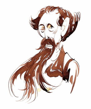 Taidejuliste Charles Dickens - caricature