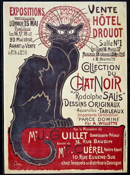 Taidejäljennös Chat Noir (Black Cat)