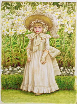 Fine Art Print Child in a White Dress, c.1880
