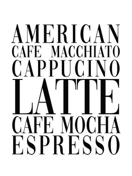 Ilustração coffee list