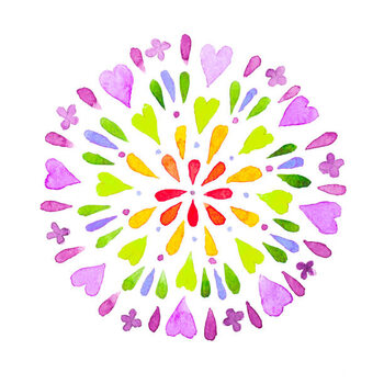 Illustration colored mandala