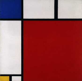 Reprodução do quadro Composition with Red, Blue and Yellow, 1930