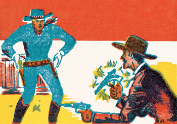 Art Poster Cowboy shootout