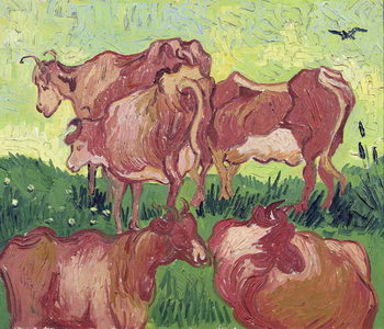 Reprodução do quadro Cows, 1890