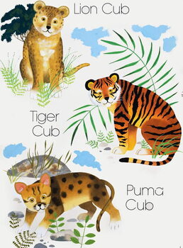 Reprodução do quadro Cubs of Big Cats
