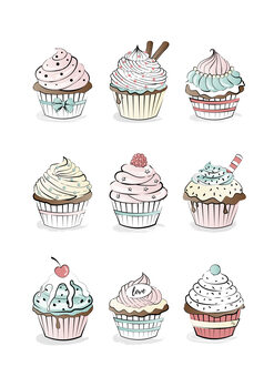 Ilustração Cupcakes