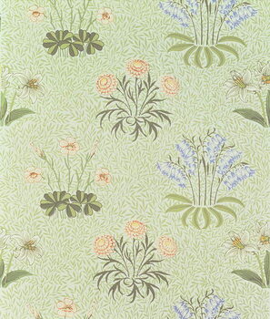 Reprodução do quadro "Daisy" design wallpaper with lily of the valley