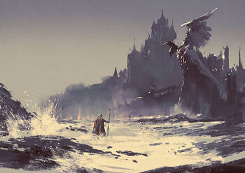 Art Poster dark fantasy castle