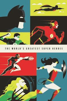 Art Poster DC Comics - Greatest Super Heroes