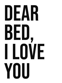 Ilustração Dear bed I love you