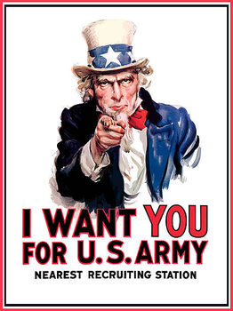 Art Poster Digitally restored war propaganda poster. Uncle