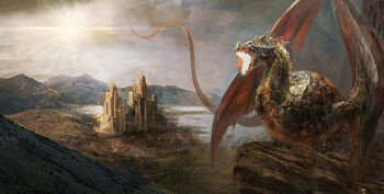 Art Poster Dragon castle