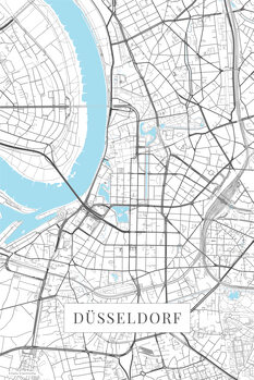 Map Dusseldorf white