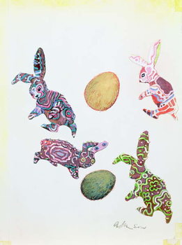 Reprodução do quadro Easter Rabbits