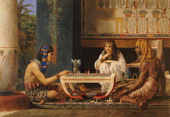 Fine Art Print Egyptian Chess Players, 1868