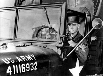 Reprodução do quadro Elvis Presley during Military Duty in Us Army in Germany in 1958
