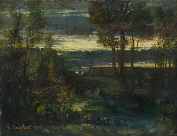 Reprodução do quadro Evening Landscape