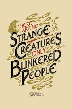 Art Poster Fantastic Beasts - No strange creatures