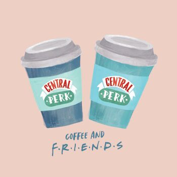 Impressão de arte Friends - Coffee and Friends