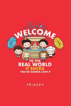 Impressão de arte Friends - Welcome to the real world