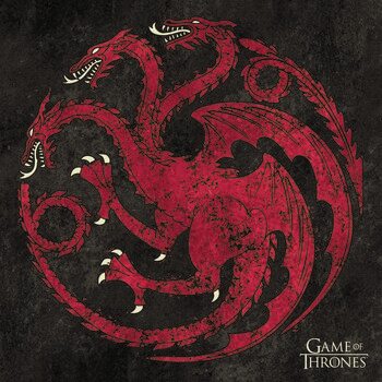 Taidejuliste Game of Thrones - Targaryen sigil