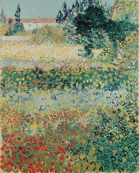Reprodução do quadro Garden in Bloom, Arles, July 1888