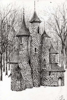 Reprodução do quadro Gatehouse of The Castle in the forest of Findhorn, 2006,