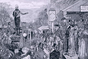 Reprodução do quadro 'General Jackson, president-elect, on his way to Washington'