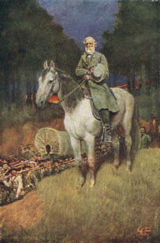 Reprodução do quadro General Lee on his Famous Charger, 'Traveller'