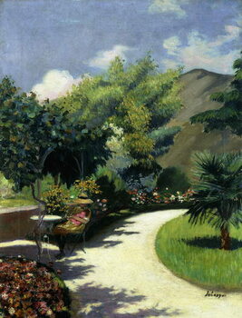 Reprodução do quadro Girl in a Garden, Le Pradet; Fillette au Jardin, Le Pradet, c.1925