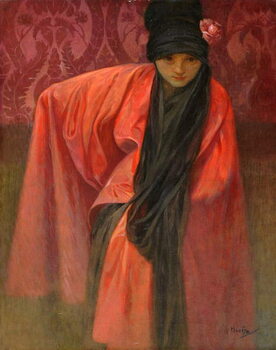 Reprodução do quadro Girl in Red