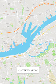Map Gothenburg color