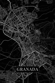 Mapa Granada black