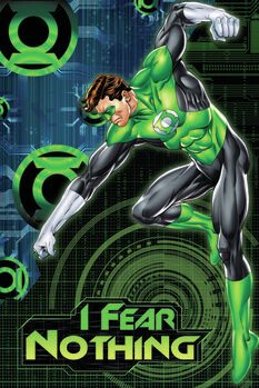 Taidejuliste Green Lantern - I fear nothing