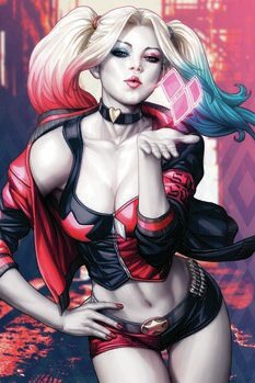 Art Poster Harley Quinn Sending Love