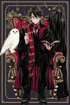 Impressão de arte Harry Potter - Anime style