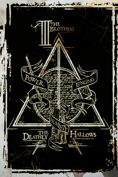 Impressão de arte Harry Potter - Deathly Hallows Graphic