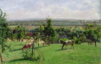 Taidejäljennös Hillside of Vesinet, Yvelines, 1871