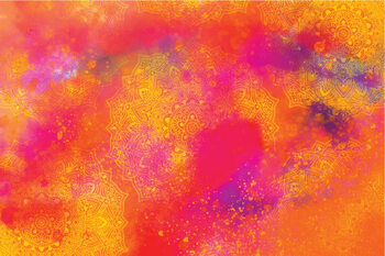 Illustration Holi Festival Burst of Colors Mandala