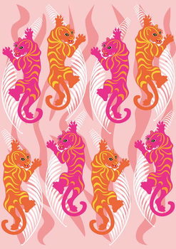 Taidejäljennös Hot Pink Tiger