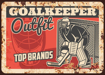 Art Poster Ice hockey outfit and equipment store banner