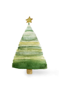 Ilustração Illustration of a Christmas tree in