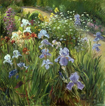 Reprodução do quadro Irises and Oxeye Daisies, 1997