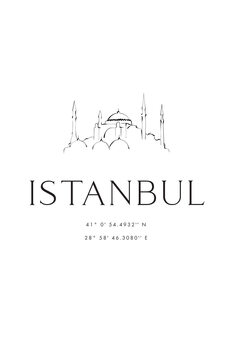 Illustration Istambul coordinates