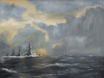Taidejäljennös Japanese fleet in Pacific 1942, 2013,
