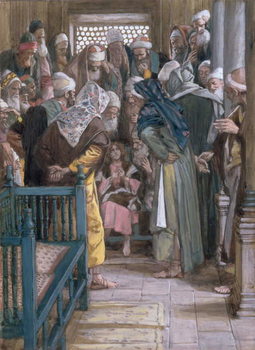 Taidejuliste Jesus amidst the doctors