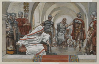 Reprodução do quadro Jesus Led from Herod to Pilate