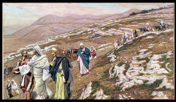 Taidejuliste Jesus on his way to Galilee