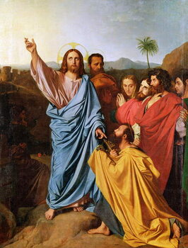 Reprodução do quadro Jesus Returning the Keys to St. Peter