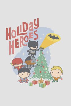 Art Poster Justice League - Holiday Heroes